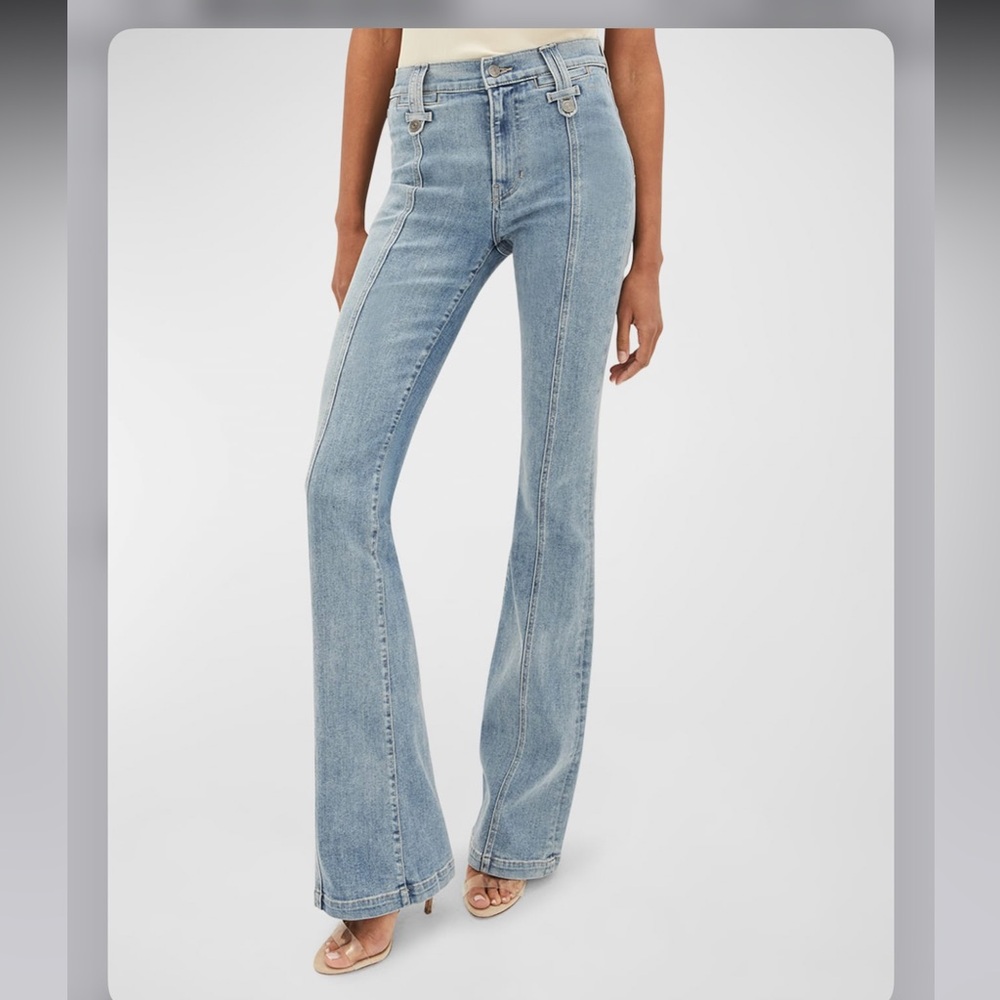 Veronica Beard Beverly high rise Light Blue Flare Jeans